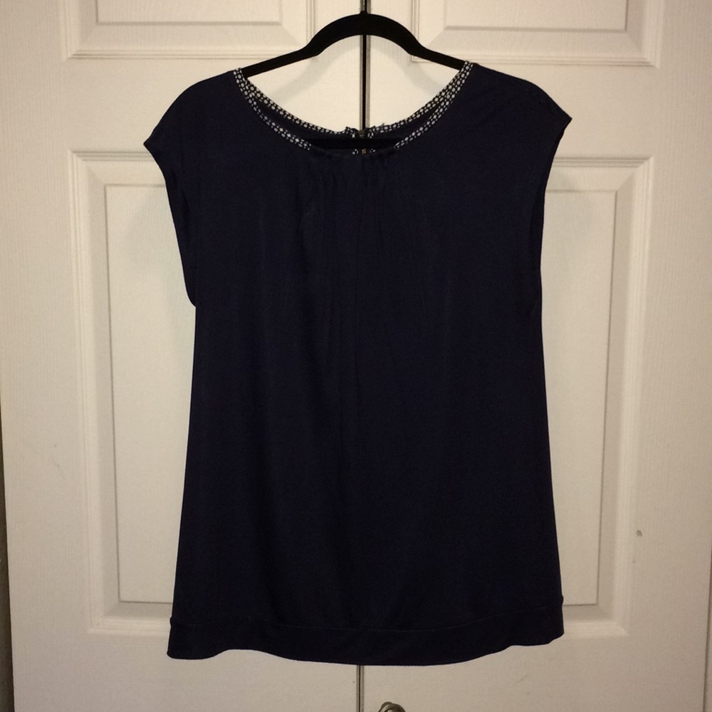 Loft Tank w/ geo-print trim